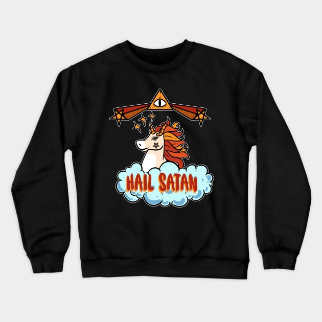 Unicorn Hail - For the dark side Crewneck Sweatshirt by RocketUpload